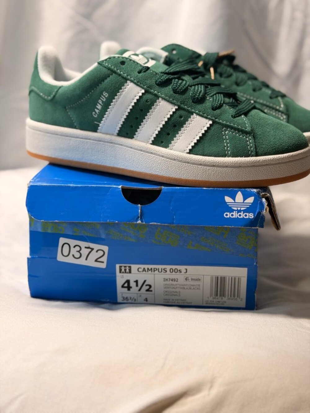 New adidas Campus 00s J Dark Green White | Youth 4.5 | Box